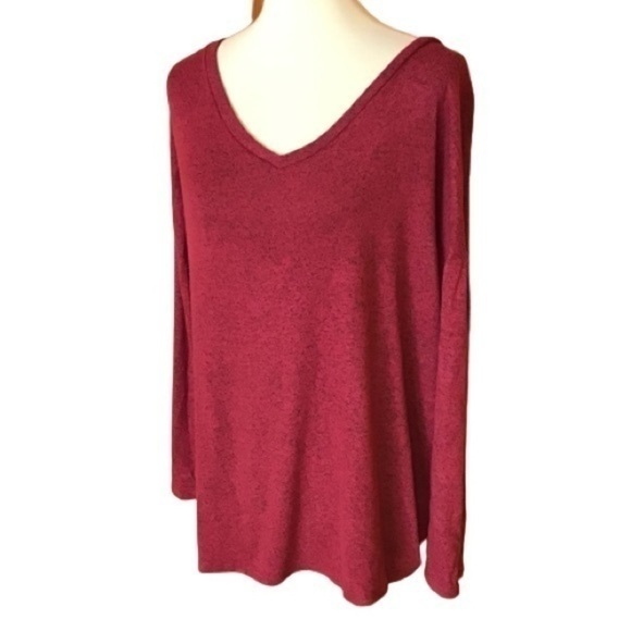 3 for 20 $ bundle Bibi Red slouchy lattice back sweater - Picture 1 of 6